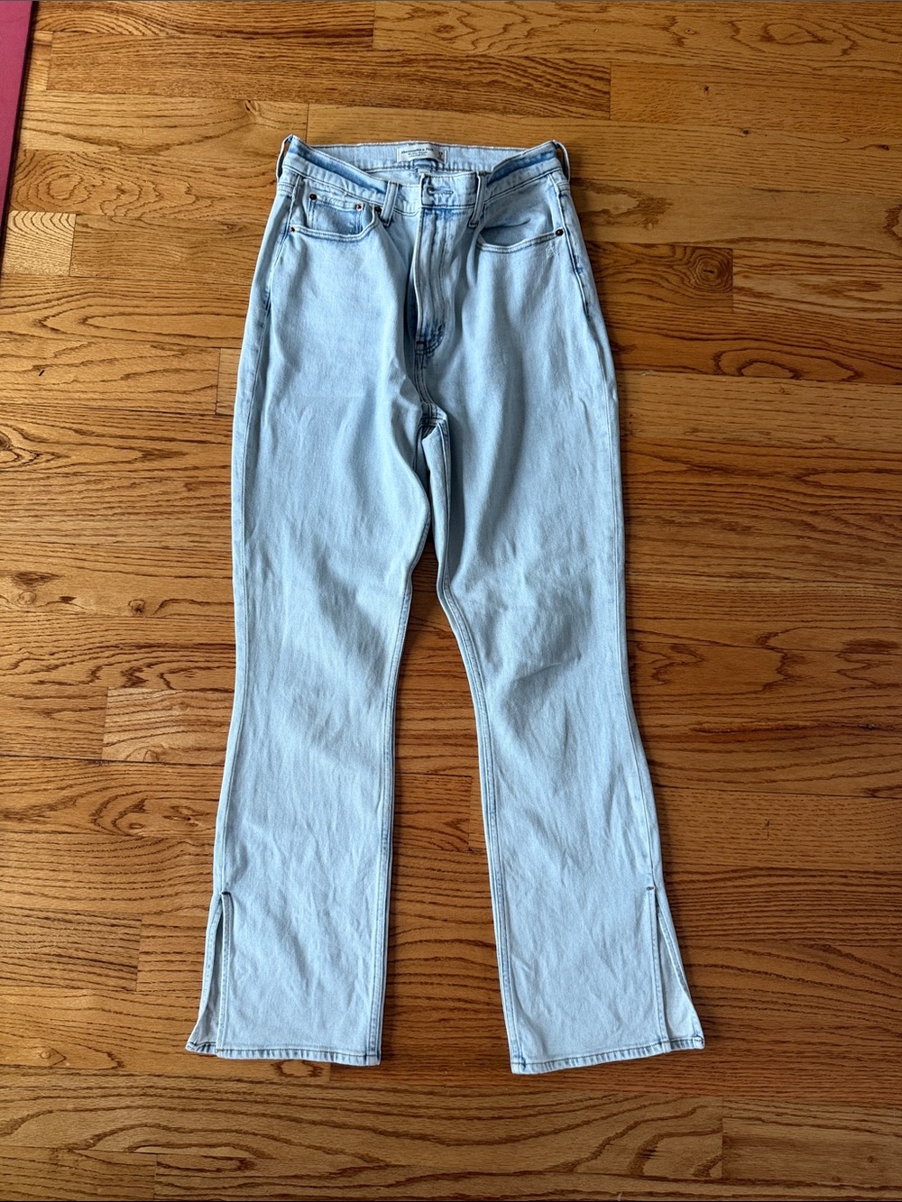 Abercrombie & Fitch Light Blue Slim Straight Ultra High Rise Jeans